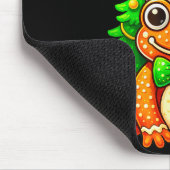 Gingerbread Frog Wearing Santa Hat Christmas Tree  マウスパッド (コーナー)