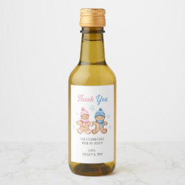 Gingerbread Gender Revealパーティーありがとう ワインラベル