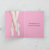 Gingerbread Girl Ballerina Ballet Birthday カード (内部)
