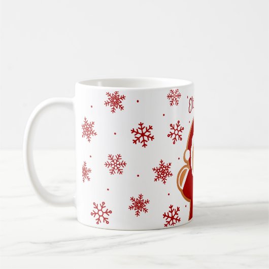 Gingerbread Girl with Peppermint Lollipops コーヒーマグカップ (左)