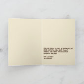 Gingerbread Glow Funny Cat Retro Christmas Photo シーズンカード (内部)