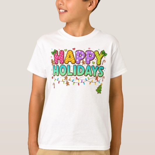 "Gingerbread Glow Holiday Tee" Tシャツ (正面)