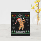 Gingerbread Golf Christmas Cookie Oh Snap Santa Ug カード (黄色い花)
