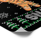 Gingerbread Golf Christmas Cookie Oh Snap Santa Ug ポスター (角)