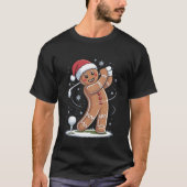 Gingerbread Golf Player Christmas Golfer Xmas Golf Tシャツ (正面)