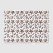Gingerbread Hearts & Holly Christmas Holiday 薄葉紙 (正面)
