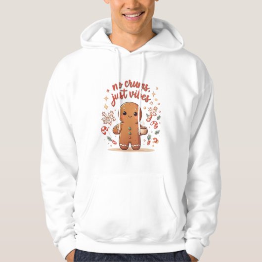 Gingerbread Holiday Vibes Cozy Christmas Hoodie パーカ (正面)