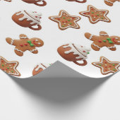 Gingerbread Hot Cocoa Christmas Pattern ラッピングペーパー (角)