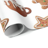 Gingerbread Hot Cocoa Christmas Pattern ラッピングペーパー (ロールコーナー)