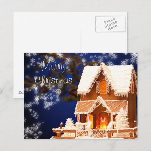 Gingerbread house シーズンポストカード (正面/裏面)