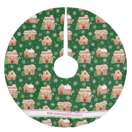 Gingerbread House ブラッシュドポリエステルツリースカート