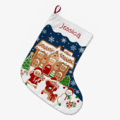 Gingerbread House  ラージクリスマスストッキング (正面 (吊り時))
