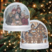Gingerbread house and family, photo gift 