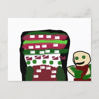 Gingerbread house and joy kind  ポストカード