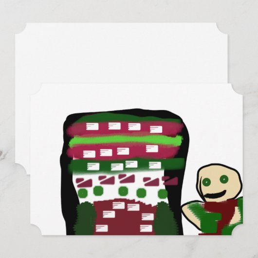 Gingerbread house and joy kind  招待状 (正面/裏面)