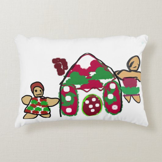 Gingerbread house art fun  アクセントクッション (正面)