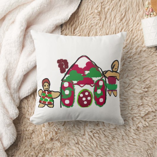 Gingerbread house art fun  クッション (ブランケット)