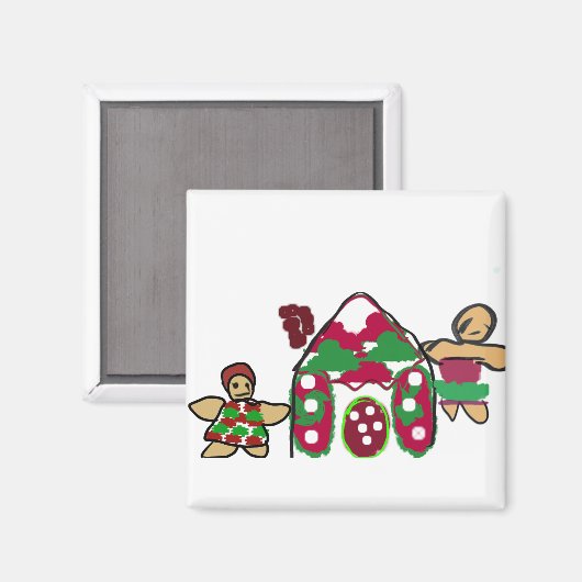 Gingerbread house art fun  マグネット (正面/裏面)