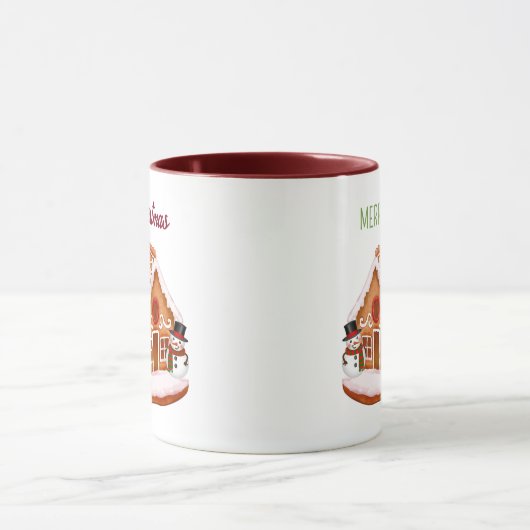 Gingerbread House Christmas Coffee Mug マグカップ (中央)