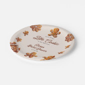 Gingerbread House Christmas Cookie Baby Shower ペーパープレート (アングル)