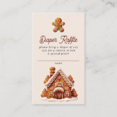 Gingerbread House Christmas Cookie Diaper Raffle エンクロージャーカード (正面)