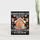 Gingerbread House Construction Crew Baking Christm カード (正面)