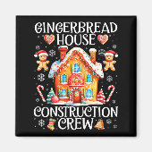 Gingerbread House Construction Crew Baking Christm マグネット (正面)