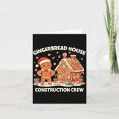 Gingerbread House Construction Crew Kids Men Women カード (正面)