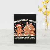 Gingerbread House Construction Crew Kids Men Women カード (黄色い花)