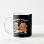 Gingerbread House Construction Crew Kids Men Women コーヒーマグカップ (左)