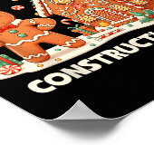 Gingerbread House Construction Crew Kids Men Women ポスター (角)