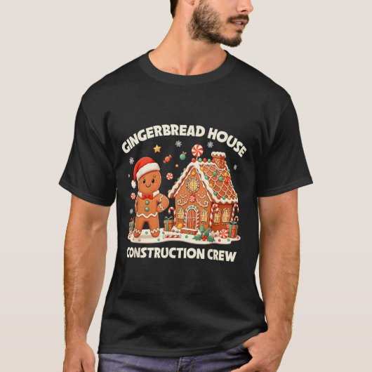 Gingerbread House Construction Crew Kids Men Women Tシャツ (正面)