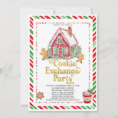 Gingerbread House Cookie Exchange Party 招待状 (正面)