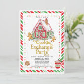 Gingerbread House Cookie Exchange Party 招待状 (スタンド正面)