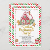 Gingerbread House Cookie Exchange Party 招待状 (正面/裏面)