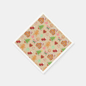 Gingerbread House Cookies Napkins Christmas Napkin スタンダードカクテルナプキン (角)