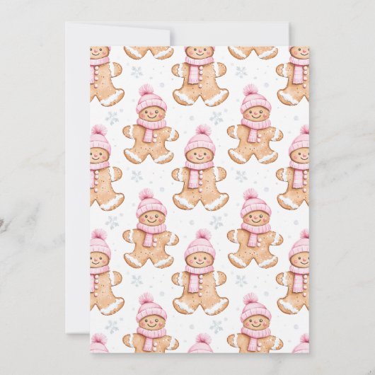 Gingerbread House Decorating Birthday Party 招待状 (裏面)