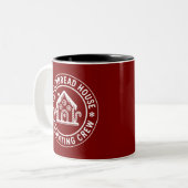 Gingerbread House Decorating Crew Christmas Family ツートーンマグカップ (正面左)