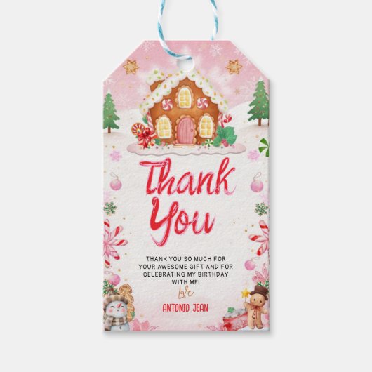 Gingerbread House Decorating Party ギフトタグ (正面)