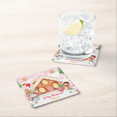 Gingerbread House Decorating Party スクエアペーパーコースター (インサイチュ)