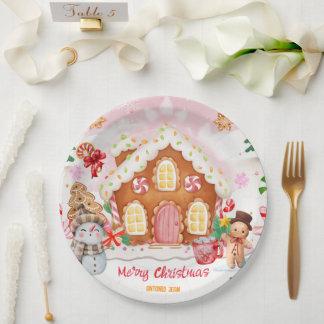 Gingerbread House Decorating Party ペーパープレート