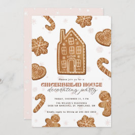 Gingerbread House Decorating Party Christmas 招待状