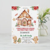 Gingerbread House Decorating Party Invitation 招待状 (スタンド正面)