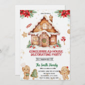 Gingerbread House Decorating Party Invitation 招待状 (正面/裏面)