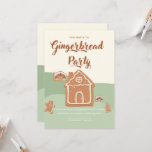 gingerbread house decorating party invitation 招待状<br><div class="desc">Are you ready for christmas ? this cute gingerbread christmas house design is great for your your party to spread some funny and worm  vibes.
Give this fuuny  christmas house party invitation design as a perfect gift for your friends, family,  and anyone who loves christmas party.</div>