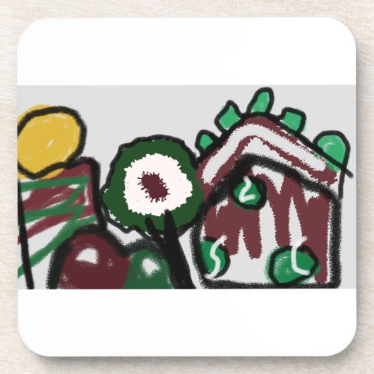 Gingerbread house joy love  コースター (正面)