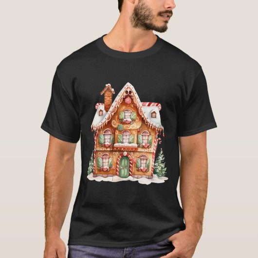 Gingerbread House Long Sleeve  Tシャツ (正面)