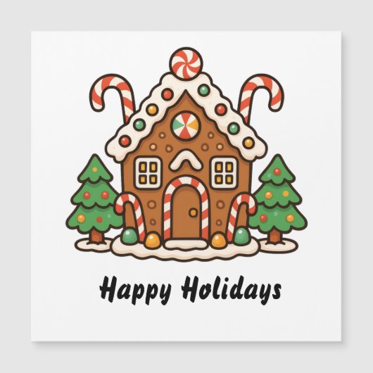 Gingerbread House Magnetic Card (正面)