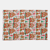 Gingerbread House Needlework Christmas Holidays キッチンタオル (横)