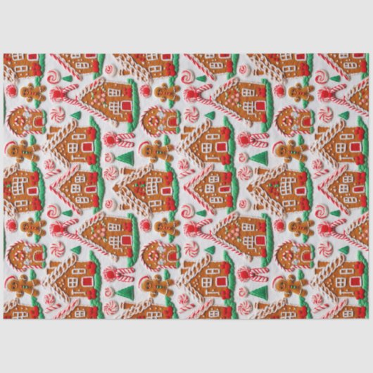 Gingerbread House Needlework Christmas Holidays  薄葉紙 (正面)